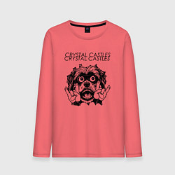 Лонгслив хлопковый мужской Crystal Castles - rock dog, цвет: коралловый