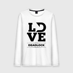 Лонгслив хлопковый мужской Deadlock love classic, цвет: белый