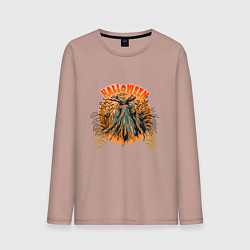 Мужской лонгслив Хэллоуин страшилка в кукурузном поле