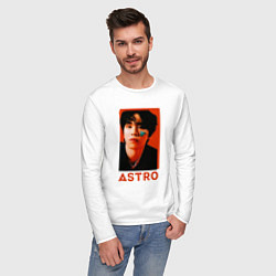 Лонгслив хлопковый мужской Astro Роки, цвет: белый — фото 2
