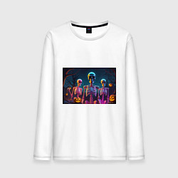 Мужской лонгслив Страшилки скелеты