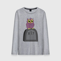 Мужской лонгслив Сова на надгробии