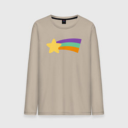 Лонгслив хлопковый мужской Радужный свитер Мэйбл, цвет: миндальный