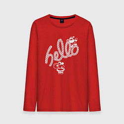 Мужской лонгслив Hello - caramel cane