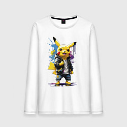 Мужской лонгслив Cool Pikachu - watercolor sketch
