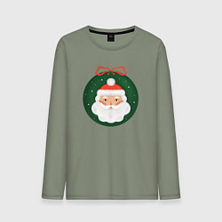 Мужской лонгслив Дед Мороз в ёлочном шарике