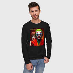 Лонгслив хлопковый мужской Joker and Minecraft - collaboration, цвет: черный — фото 2