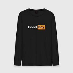 Лонгслив хлопковый мужской Good boy - антибренд, цвет: черный