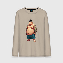 Мужской лонгслив Толстяк анимешник