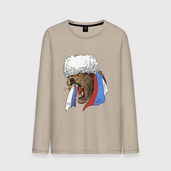 Мужской лонгслив Русский медведь арт