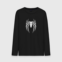 Лонгслив хлопковый мужской Spider man logo, цвет: черный