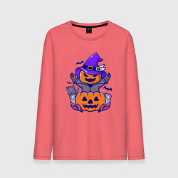 Мужской лонгслив Привидение тыква