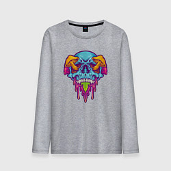 Мужской лонгслив Череп в грибочках