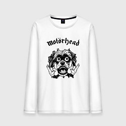 Лонгслив хлопковый мужской Motorhead - rock dog, цвет: белый