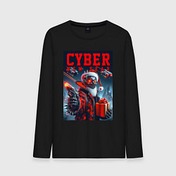 Мужской лонгслив Cyber Santa with a gun - ai art