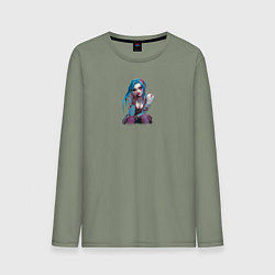 Мужской лонгслив Джинкс из мультфильма Аркейн