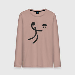 Мужской лонгслив Слэм данк минимализм