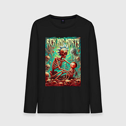 Мужской лонгслив Rick and Morty in the hell