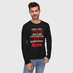 Лонгслив хлопковый мужской Розыск пацанов The boys, цвет: черный — фото 2