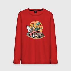 Мужской лонгслив Веселые серферы