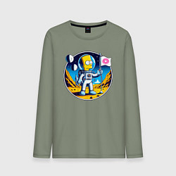 Мужской лонгслив Космонавт Барт Симпсон на другой планете