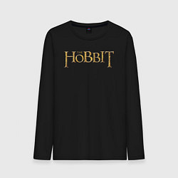 Лонгслив хлопковый мужской The hobbit logo, цвет: черный