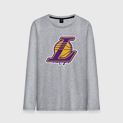 Лонгслив хлопковый мужской Lakers team, цвет: меланж