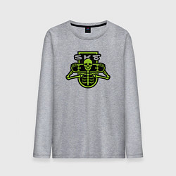 Мужской лонгслив Скелет скейтер