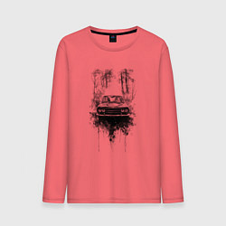 Мужской лонгслив Авто в лесу