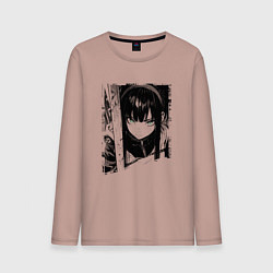 Мужской лонгслив Девушка с блеклым взглядом