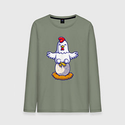 Мужской лонгслив Куриная йога