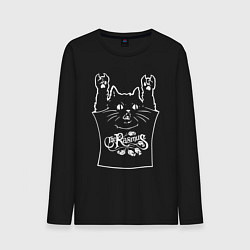 Лонгслив хлопковый мужской The Rasmus - cat rock, цвет: черный