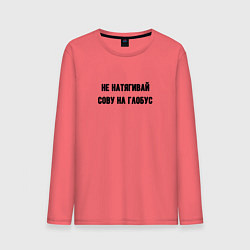 Мужской лонгслив Не натягивай сову на глобус