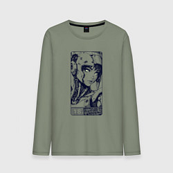 Мужской лонгслив Футуристичная кибернетическая девушка