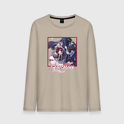 Лонгслив хлопковый мужской Клара, цвет: миндальный