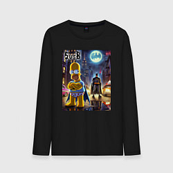 Мужской лонгслив Homer Simpson vs Batman - ai art joke