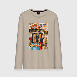 Лонгслив хлопковый мужской Super mango, цвет: миндальный