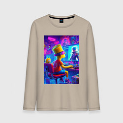 Мужской лонгслив Барт и Мэгги выбирают персонажа