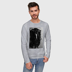 Лонгслив хлопковый мужской Пила 8, цвет: меланж — фото 2
