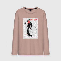 Мужской лонгслив Easy jumps and live