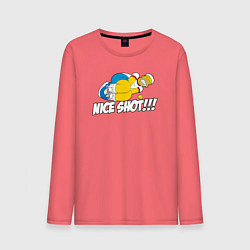 Мужской лонгслив Гомер играет в теннис