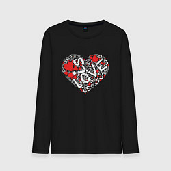 Мужской лонгслив Love is - text drawing