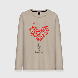 Мужской лонгслив Thank you for your love