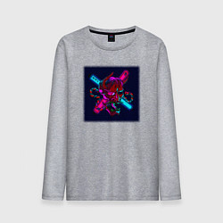 Мужской лонгслив Неоновый демон они