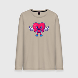 Мужской лонгслив Сердечко с сердечком