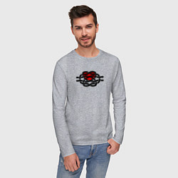 Лонгслив хлопковый мужской Сердечный узел, цвет: меланж — фото 2