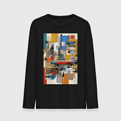 Мужской лонгслив Плакат с ретро автомобилем