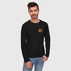 Лонгслив хлопковый мужской Rock cross, цвет: черный — фото 2