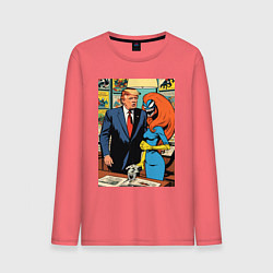 Мужской лонгслив Девушка симбиот - медовая ловушка для Дональда Тра