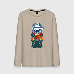 Мужской лонгслив Матрёшка смеющийся человек